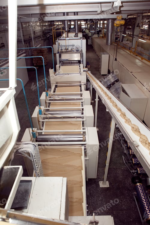 Preview: cookie making machine in the factory
