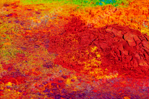 Preview: Colorful background made of Indian colorful dyes