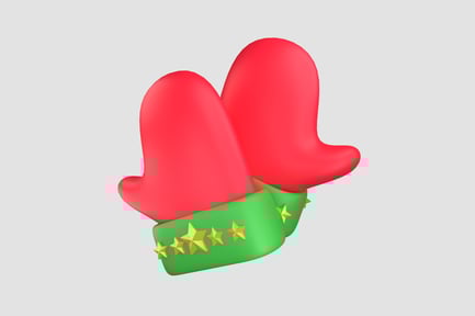 Preview: Winter Gloves 3D Illustration