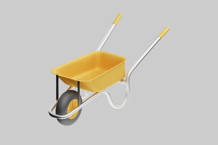 Preview: Construction yellow wheelbarrow equipment