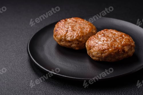 Preview: Delicious fresh fried minced fish cutlets with spices and herbs