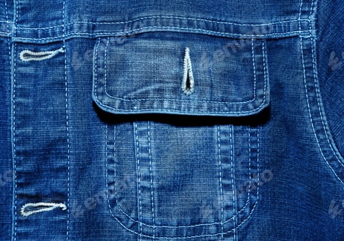 Preview: Denim Jacket Detail with Pocket and Buttons