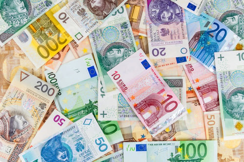 Preview: Euro and polish zloty background