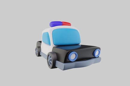 Preview: Cartoon police car asset