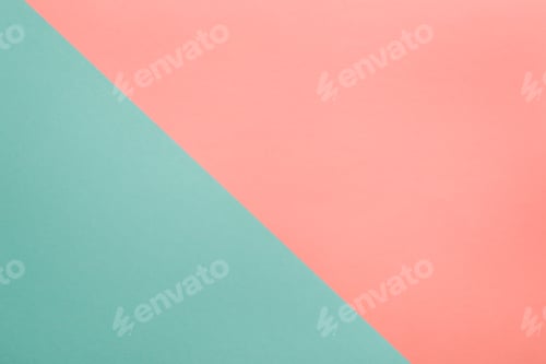 Preview: Coral and turquoise abstract geometric paper background