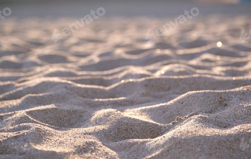 Preview: Close up of clean yellow sand surface covering seaside beach