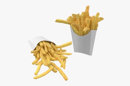 Preview: Golden French Fries with Container