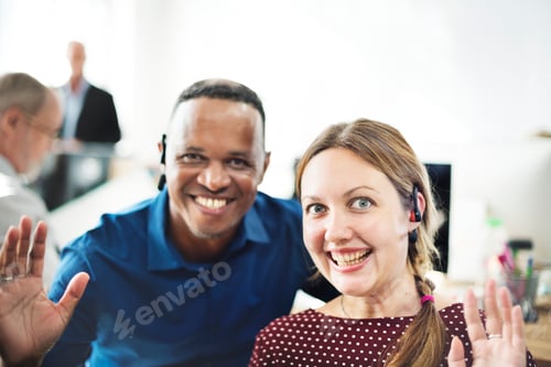 Preview: A cheerful business people
