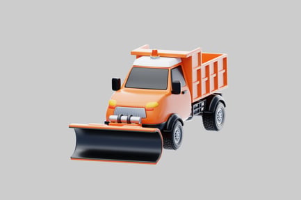 Preview: Orange snowplow truck