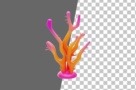 Preview: Orange And Coral 3D Icon