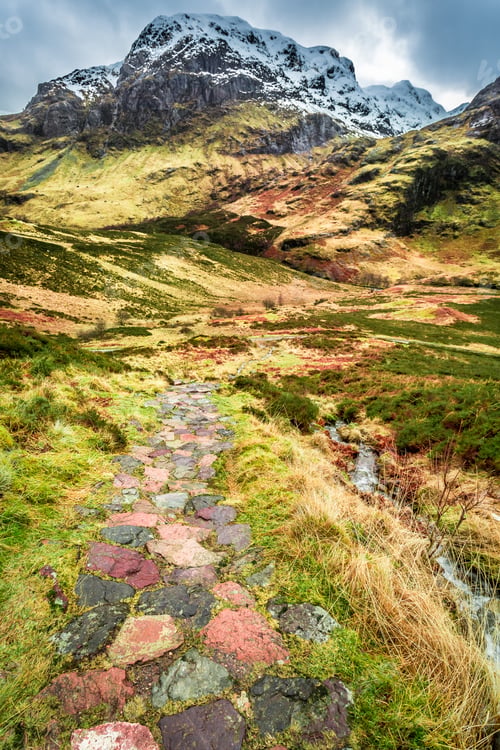 Preview: Mountain footpath in Glencoe, Scotland