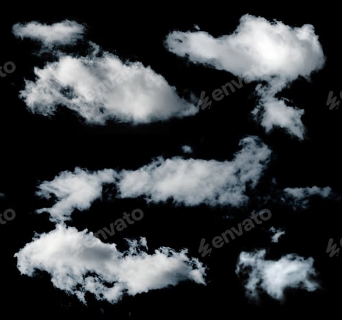 Preview: Black isolated clouds