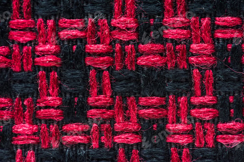 Preview: Red and black fabric closeup