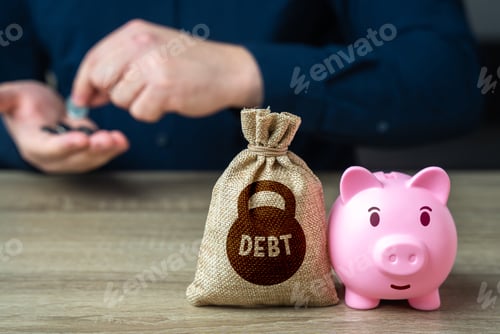 Preview: Piggy bank and debt burden.
