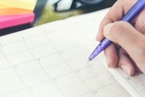 Preview: Calendar Event Planner is busy. Businesswoman always Planning Agenda