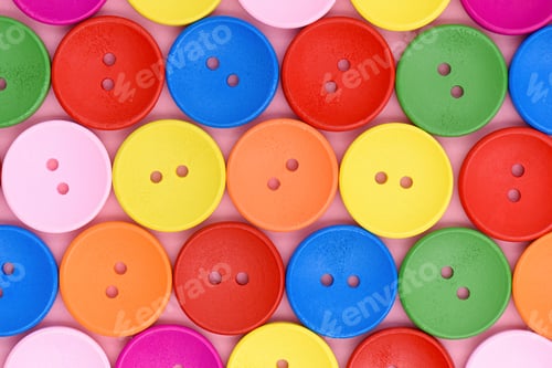Preview: Vivid colored wooden buttons pattern.