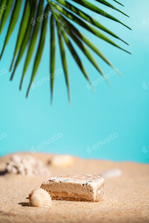 Preview: Stone Podium On Sand
