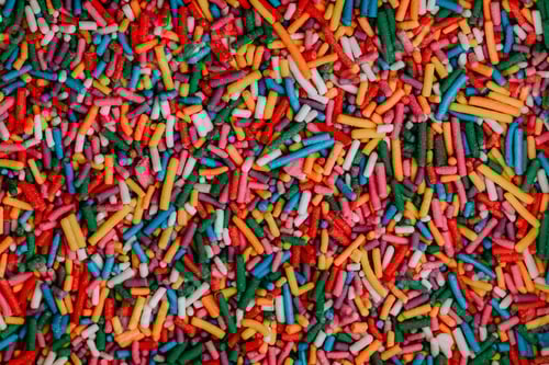 Preview: Colorful Candy Sprinkles Background Texture Full Frame