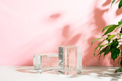 Preview: Podium stand background cosmetic and beauty template