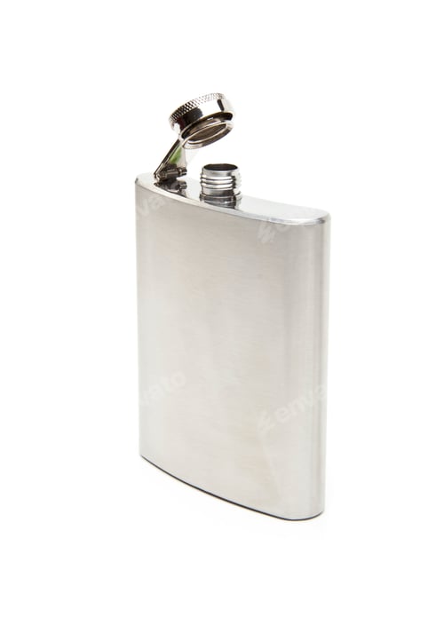 Preview: front view of metallic flask