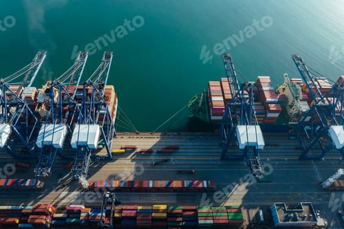 Preview: Aerial view of Yantian container terminal in Shenzhen city, China
