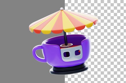 Preview: Spinning Cups Ride 3D Icon