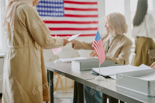 Preview: People Working And Voting At Polling Station