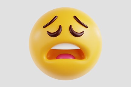 Preview: 3D Weary Face Emoji