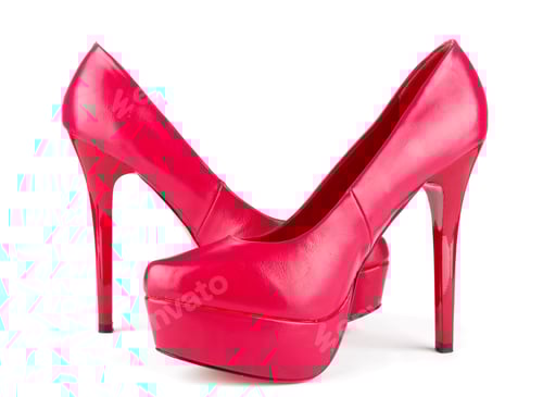 Preview: Eye Catching Red High Heels on White Background