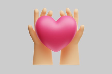 Preview: Hands holding digital heart