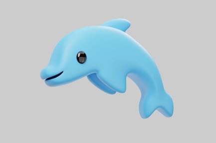 Vista previa: Delfín azul en salto medio