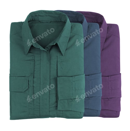 Preview: Folded Shirts in Different Colors for Merchandise