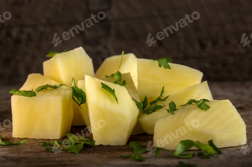 Preview: Pile of sliced potatoes