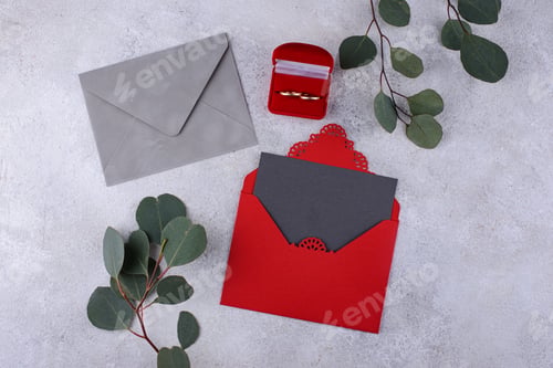 Preview: Wedding invitation card. Save the date concept