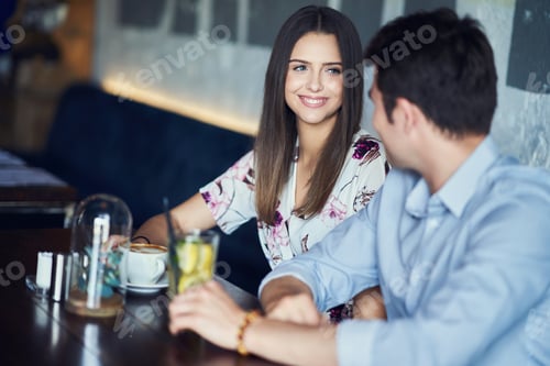 Preview: Romantic couple dating in restaurant