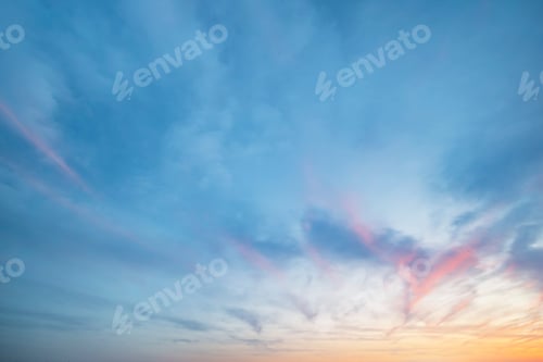 Preview: Sky background at sunset.