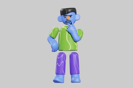 Preview: Pensive cartoon character