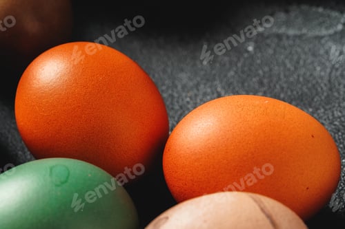Preview: Easter eggs on a dark background