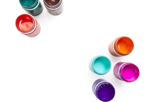 Preview: plastic Paint bottles for art creative photo.