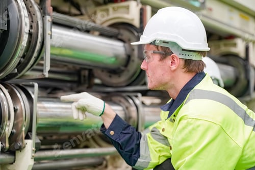 Preview: Industrial factory workers working in metal manufacturing industry.