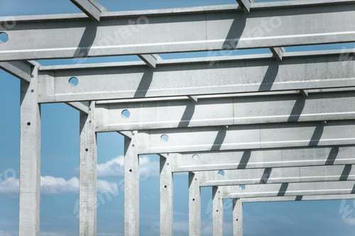 Preview: Selective focus shot of construction of residential complex