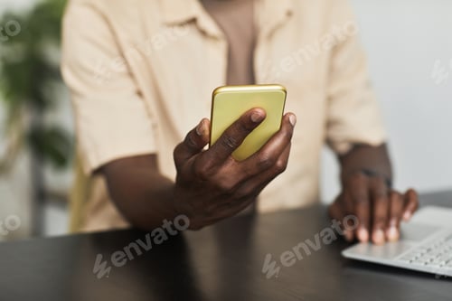 Preview: Man using mobile phone