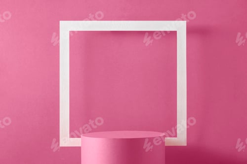 Preview: Background podium frame for showing and demonstrating the product of the Magenta trend color