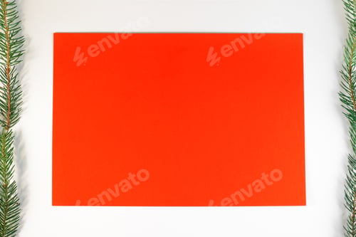 Preview: Festive Red and Green on White Background