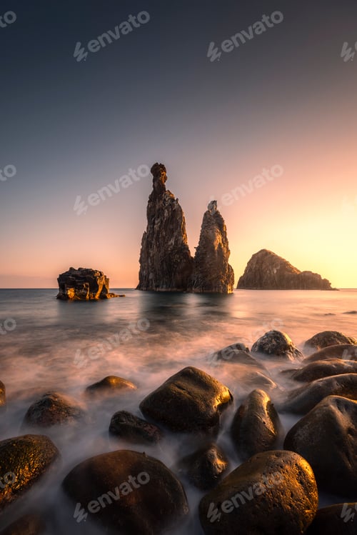 Preview: Sunrise on Rocks and Sea in Madeira