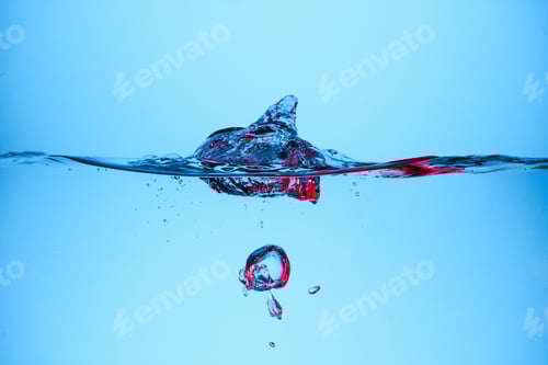 Preview: Water splash with red highlights