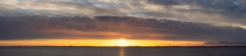 Preview: Beautiful Panoramic View of colorful cloudscape during dramatic sunset