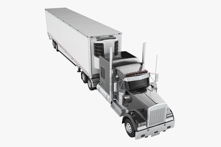 Preview: Semi Truck with Refrigerated Trailer
