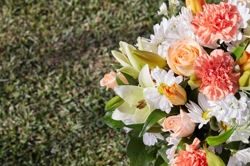 Preview: Top view of colorful flowers at the Garden