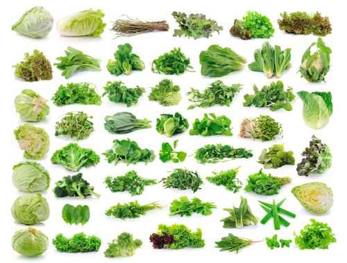 Preview: Vegetables collection isolated on white background